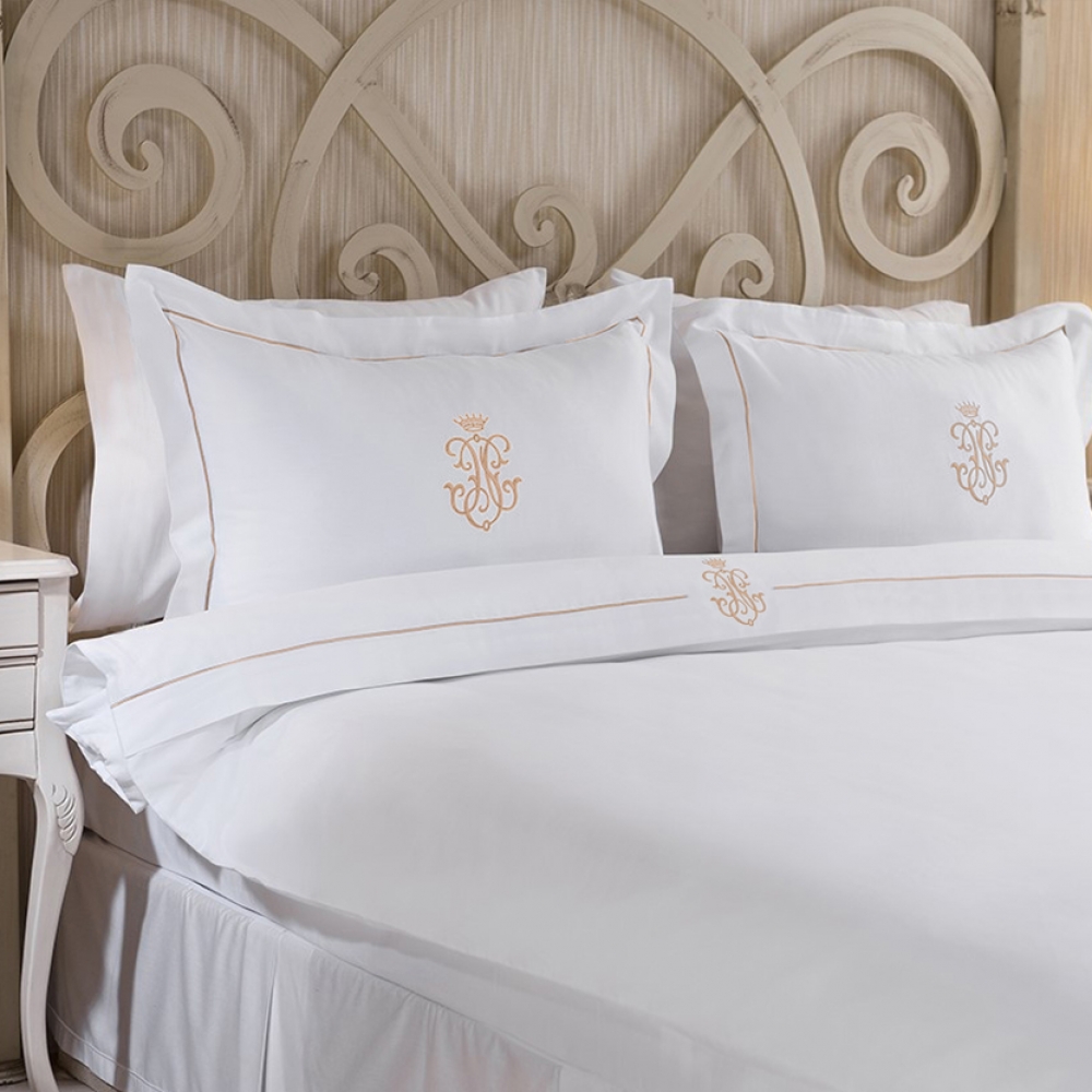 Royal Collection Gold Embroidered Duvet Cover Set